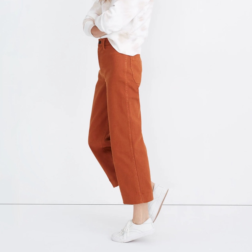 Madewell Slim Emmett Wide-Leg Crop Pants - Picture 2 of 10